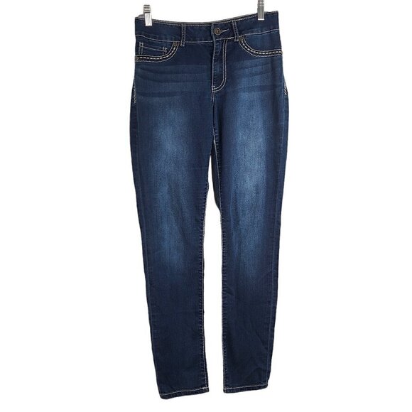 Maurices Dark Wash High Rise Jegging Thick Stitch Jeans - Picture 1 of 6